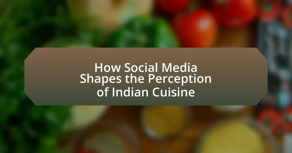 How Social Media Shapes the Perception of Indian Cuisine