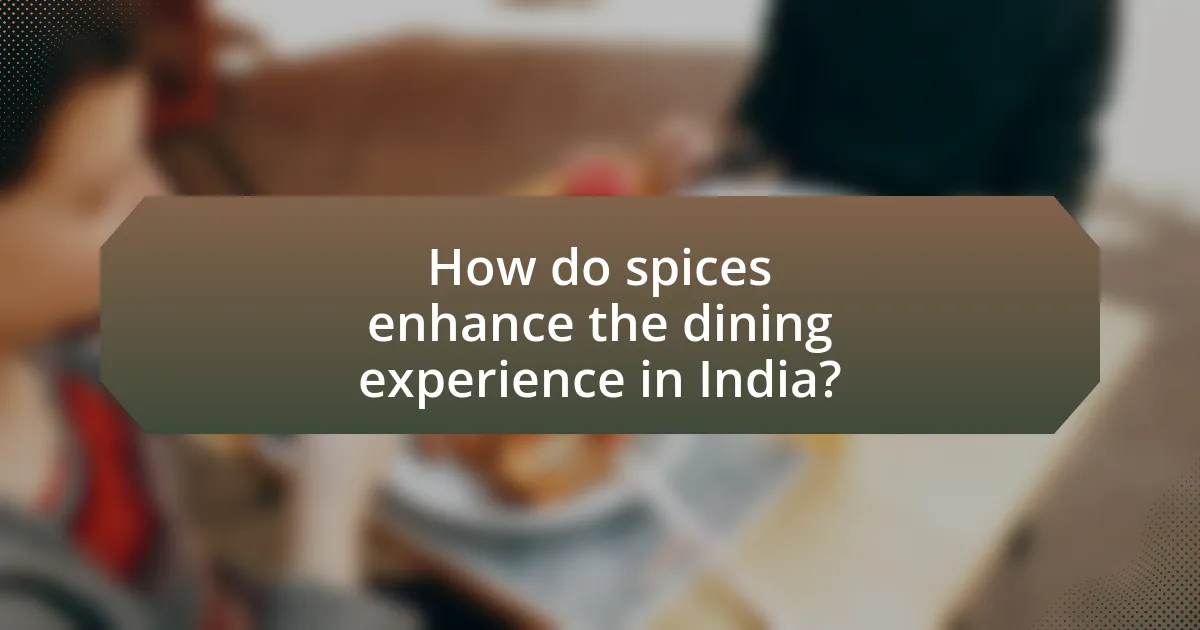 How do spices enhance the dining experience in India?