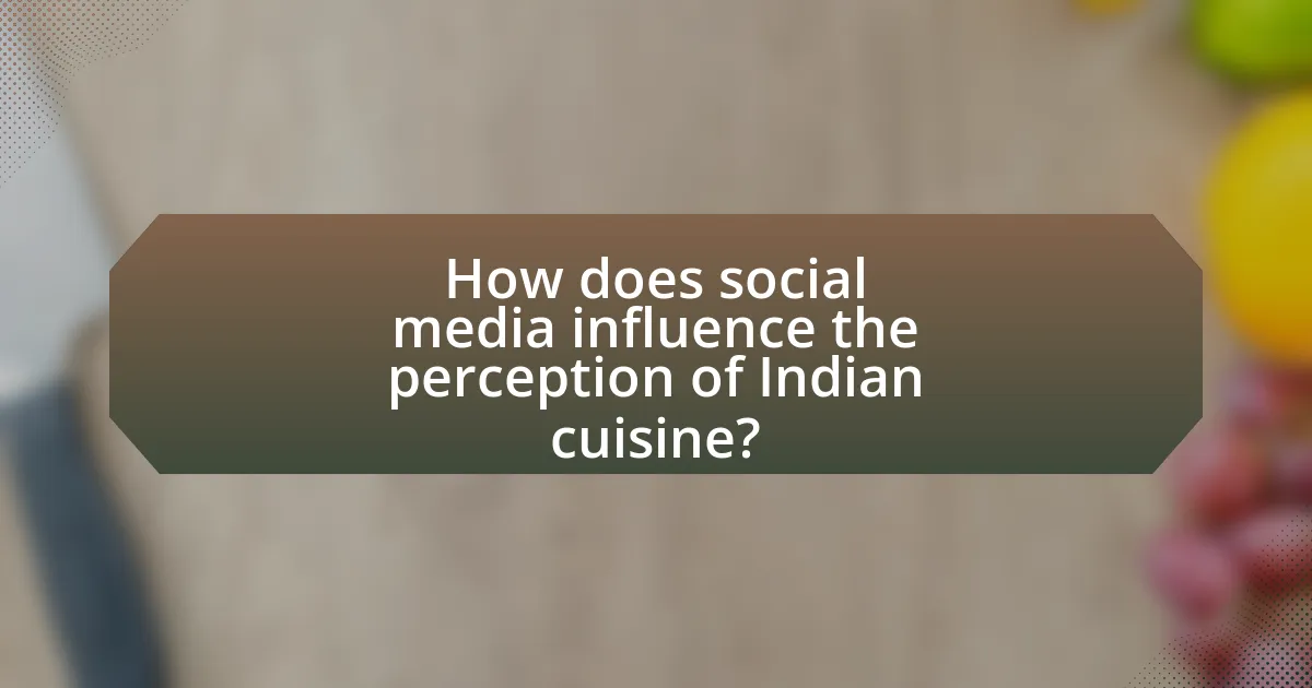 How does social media influence the perception of Indian cuisine?