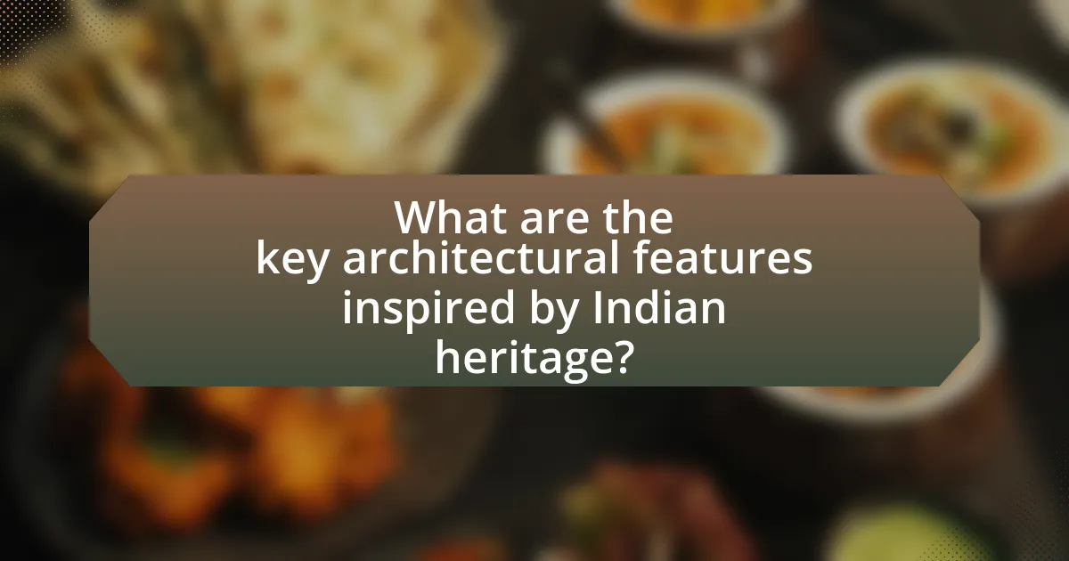 What are the key architectural features inspired by Indian heritage?