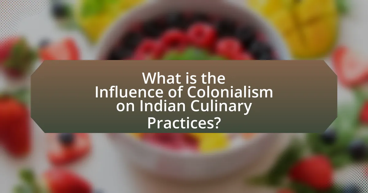 What is the Influence of Colonialism on Indian Culinary Practices?