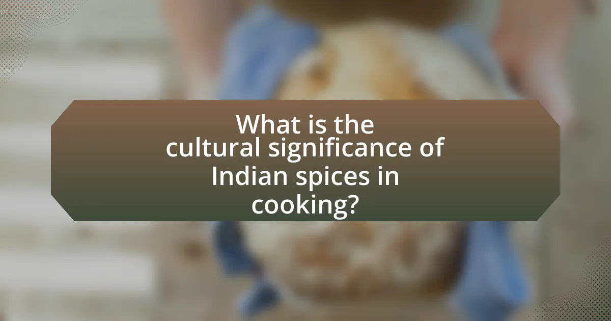 What is the cultural significance of Indian spices in cooking?
