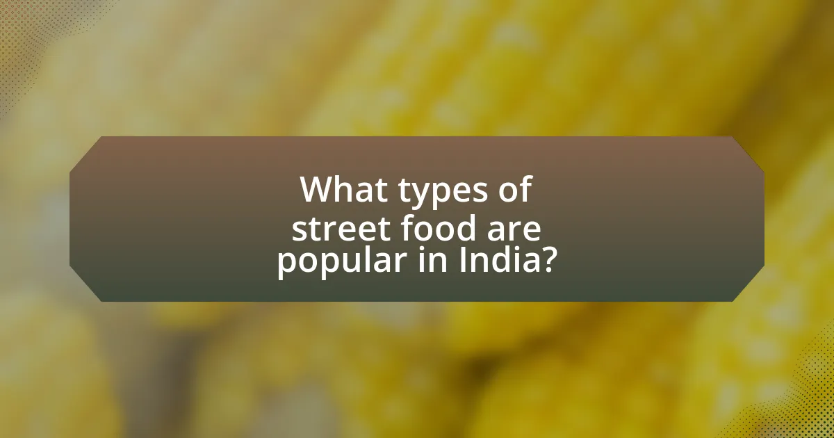 What types of street food are popular in India?